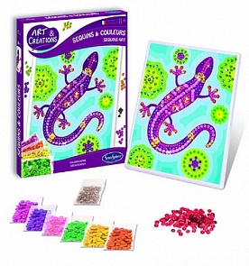 Набор для детского творчества – Саламандра, с пайетками и клеем (SentoSpherE, 2013k)